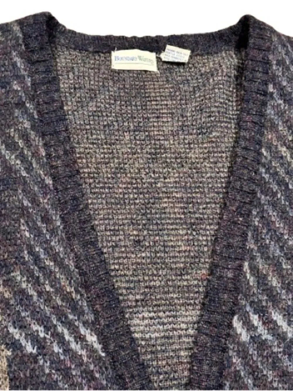 VTG 90s Boundary Waters Cardigan Sweater Mens L Eclectic Grandpa Dark Academia